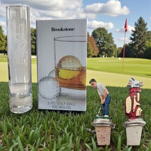 Golf-themed Barware Accessories Perry Coyle Wine Stoppers Ice mold